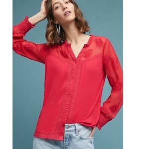 Anthropologie Tops - Anthropologie Meadow Rue Floral Henley new Anthropologie Tops - Anthropologie Meadow Rue Floral Henley new